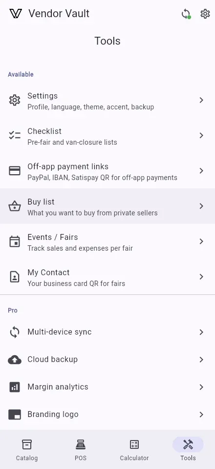 Your booth’s command center — Vendor Vault